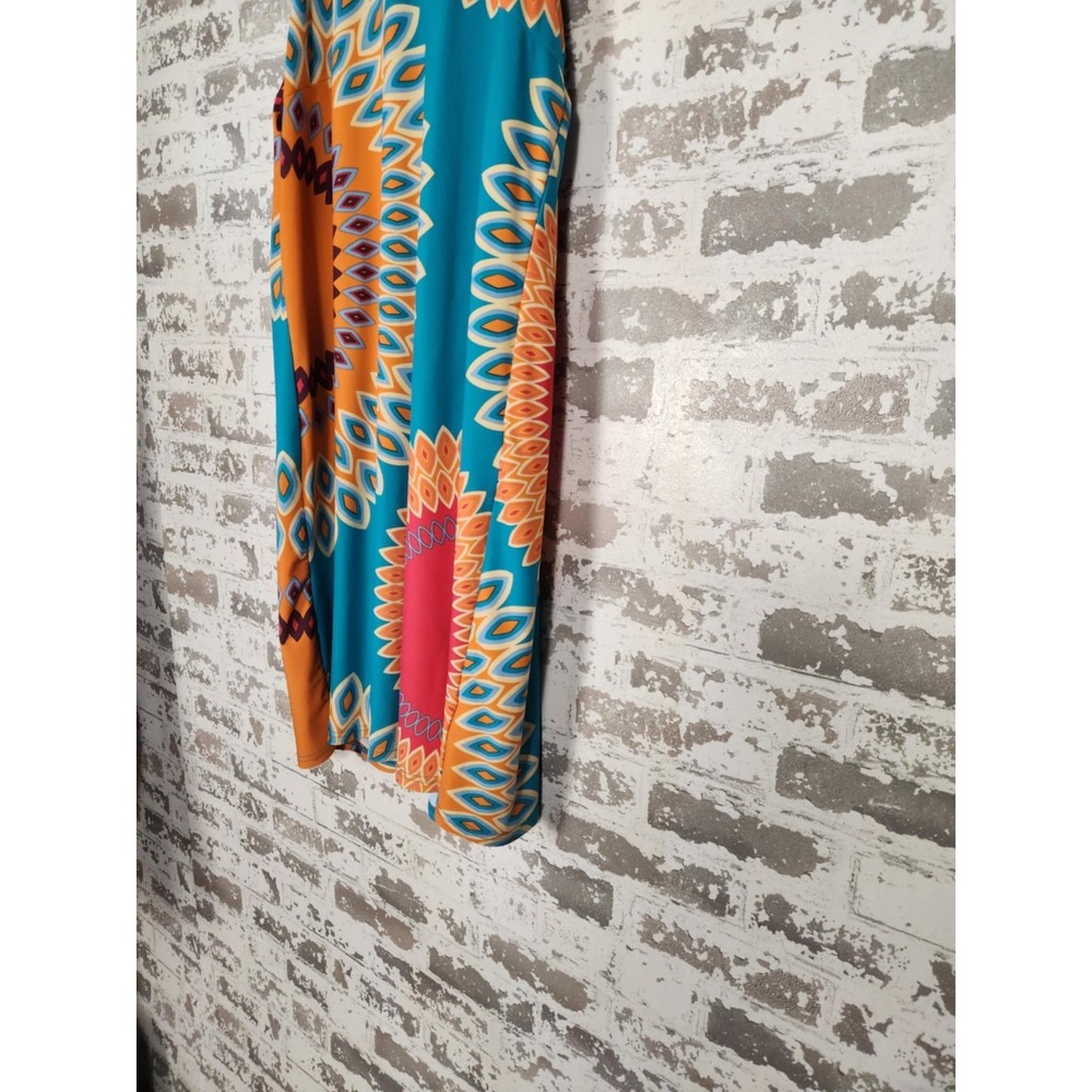 ARYEH Anthropologie Sun Dress Size Large‎ Coloful Stretch Comfy Jersey Boho - Picture 4 of 13